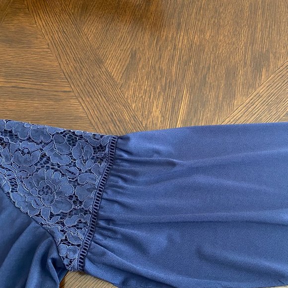 Lane Bryant, Size 22/24, Long Sleeve, Navy, Lace Top - Picture 8 of 10